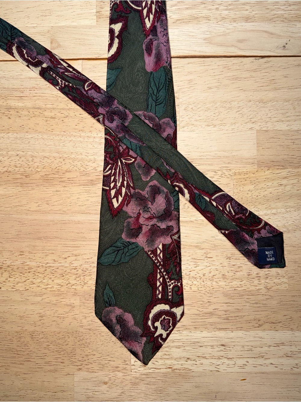 VINTAGE Polo Ralph Lauren 100% Silk USA Made Floral Paisley Necktie Multicolor